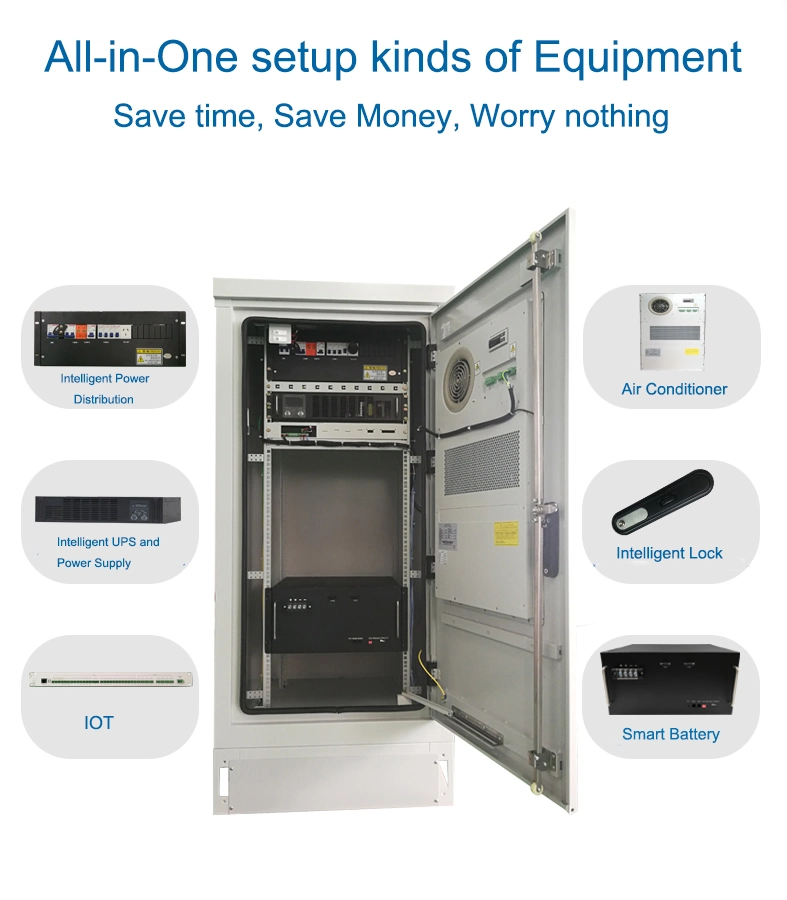 IP55 19 Inch 27u 40u Outdoor Telecom Equipment Communication Cabinet Battery Racks Rack Enclosure Outdoor Waterproof