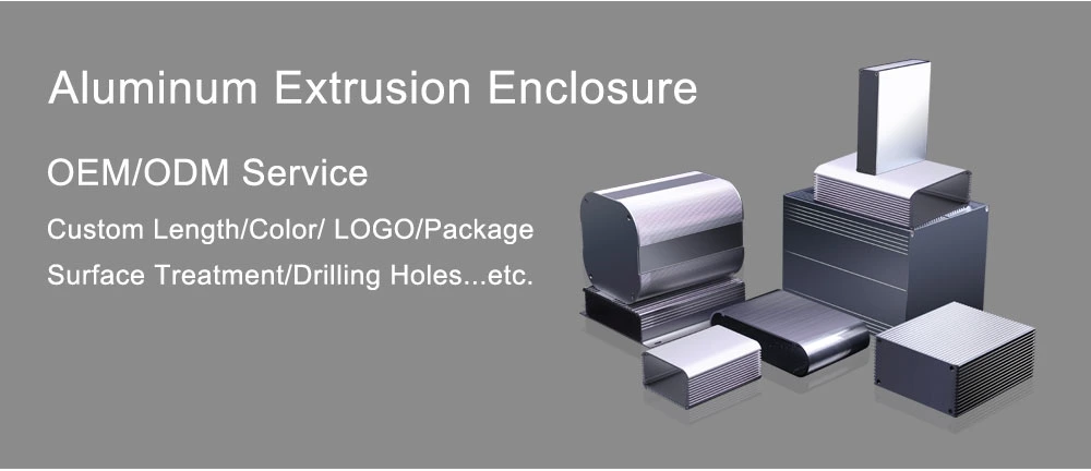 Standard Aluminum Extrusion Enclosure Heat Sink PCB Box