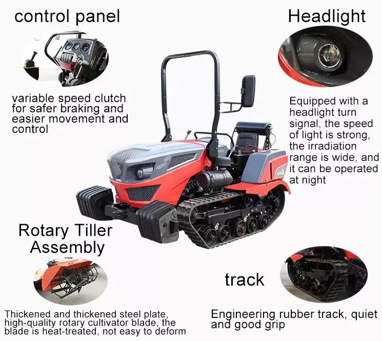 Made in China Good Quality Tractors for Agriculture 25 HP 35 HP Multi-Functional Crawler Tractor