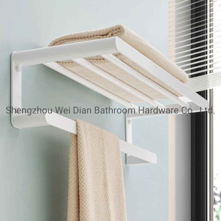 Aluminum White Toilet Brush Holder Paper Holder Robe Hook Towel Rack Bar Stainless Steel Shower Shelf Bathroom Set Accessories